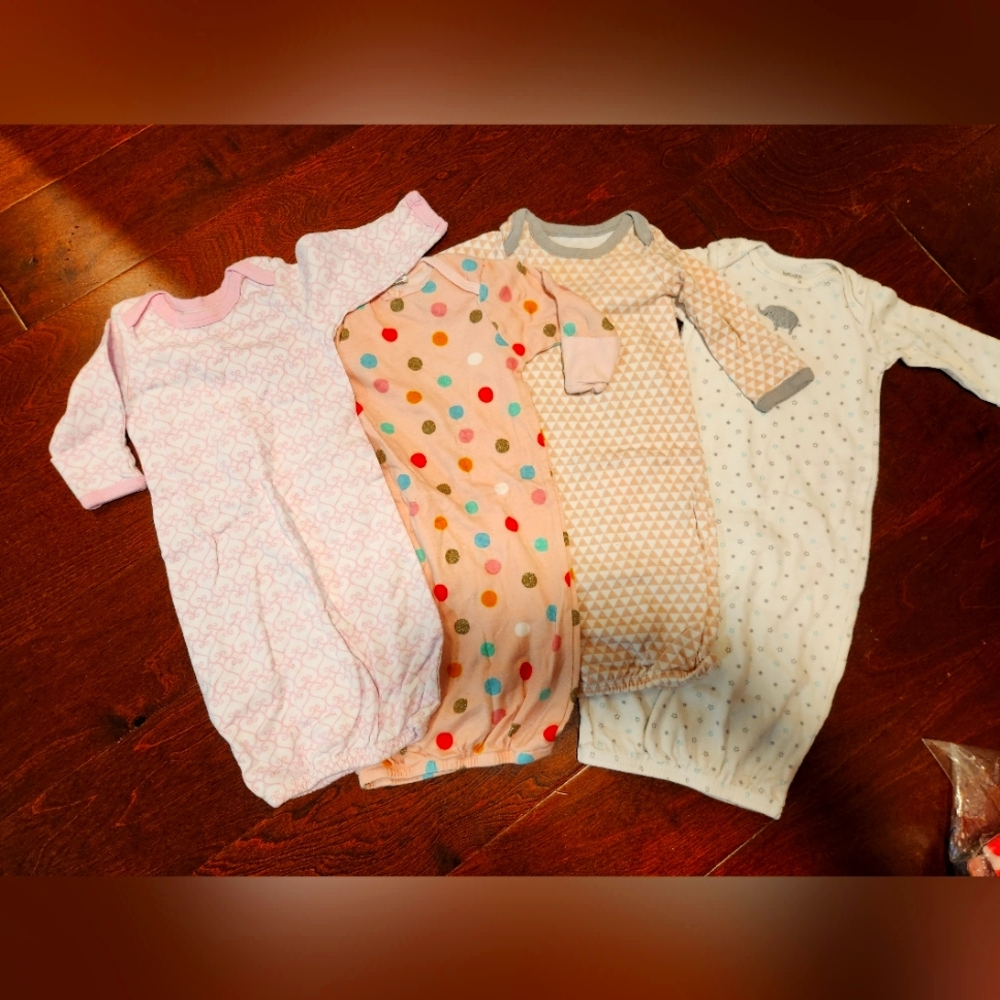 0-6 Month Sleep Sacks Bundle (4). Girls